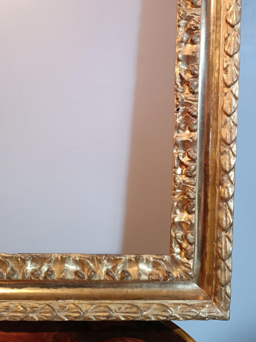 Cadre d'époque Louis XIV Doré à La Feuille d'Or-photo-2