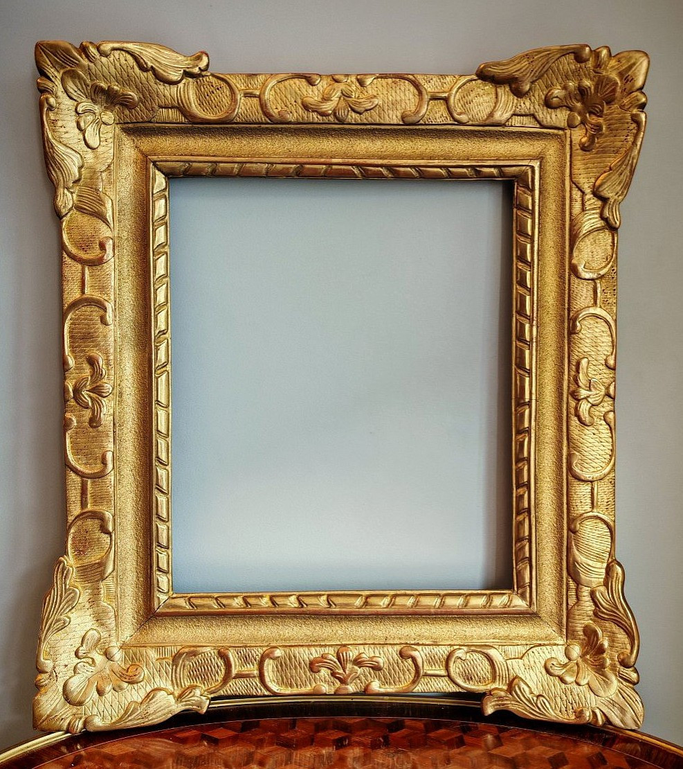 Cadre d'époque Louis XIV Doré à La Feuille d'Or