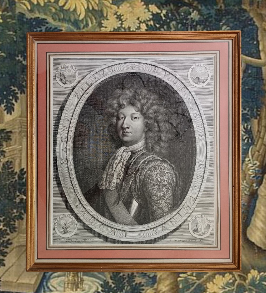 Gravure Portrait De Louis De France Daté De 1684 Van Schuppen-photo-2