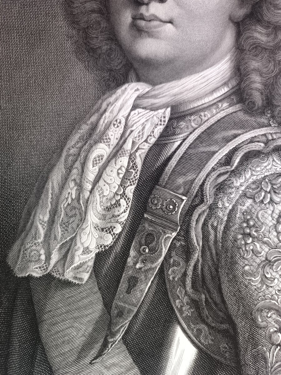 Gravure Portrait De Louis De France Daté De 1684 Van Schuppen-photo-1