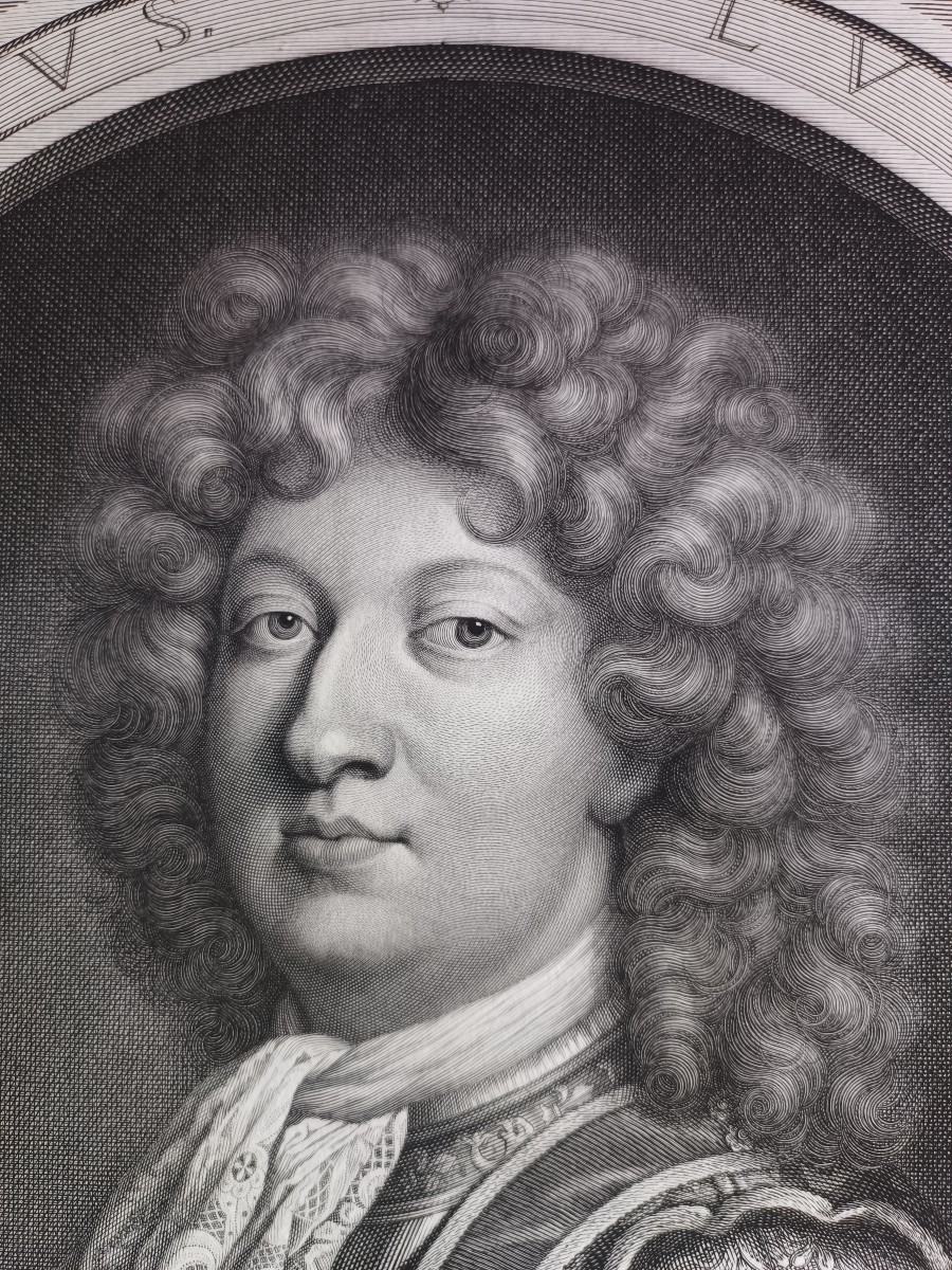 Gravure Portrait De Louis De France Daté De 1684 Van Schuppen-photo-2