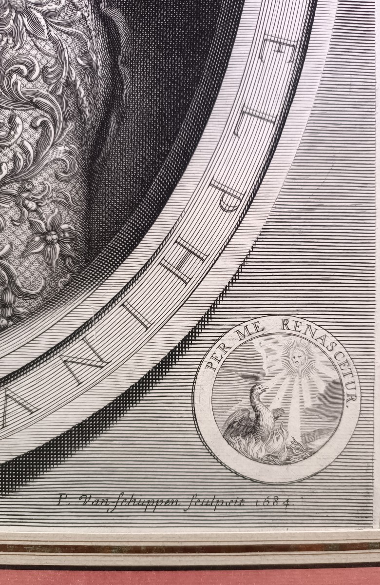 Gravure Portrait De Louis De France Daté De 1684 Van Schuppen-photo-4