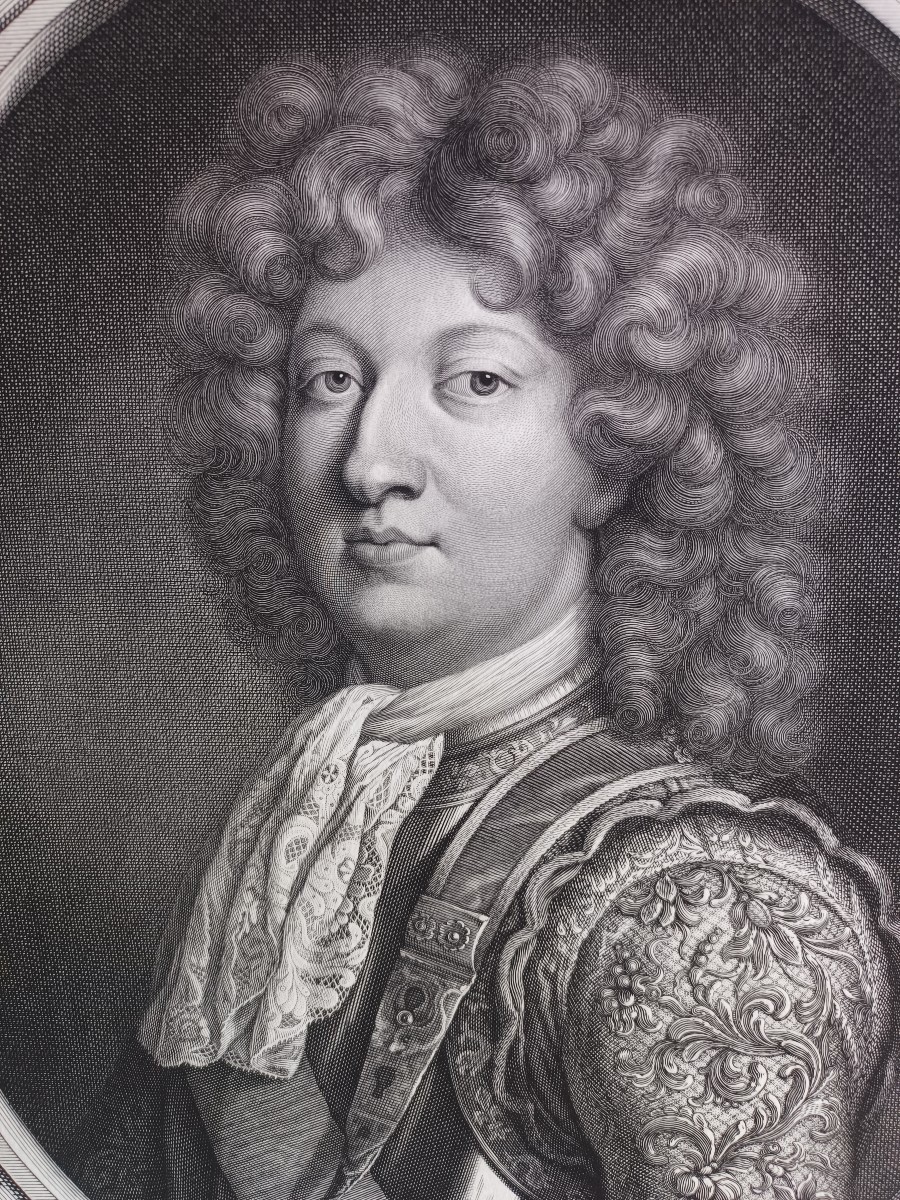 Gravure Portrait De Louis De France Daté De 1684 Van Schuppen
