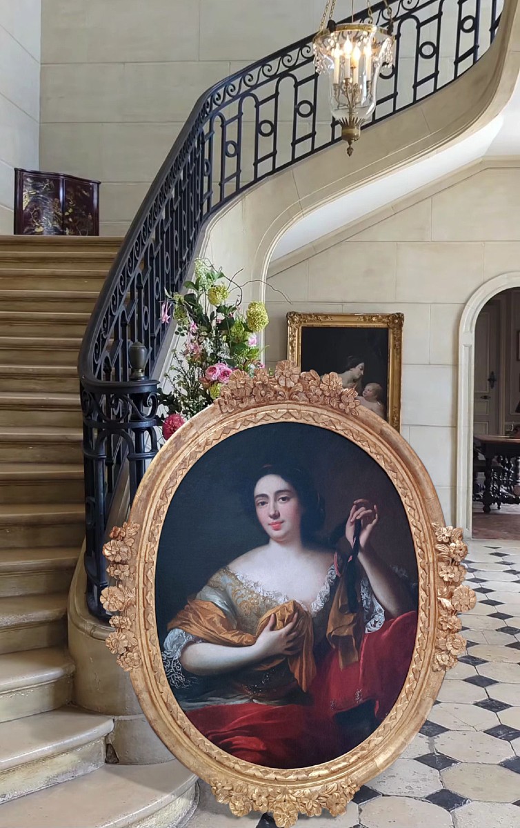 Ecole Française Du XVIIIe Siècle Portrait de Louise Bénédicte de Bourbon-photo-2