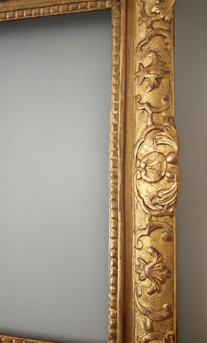Louis XIV Period Frame, Gilded With Gold Leaf-photo-4