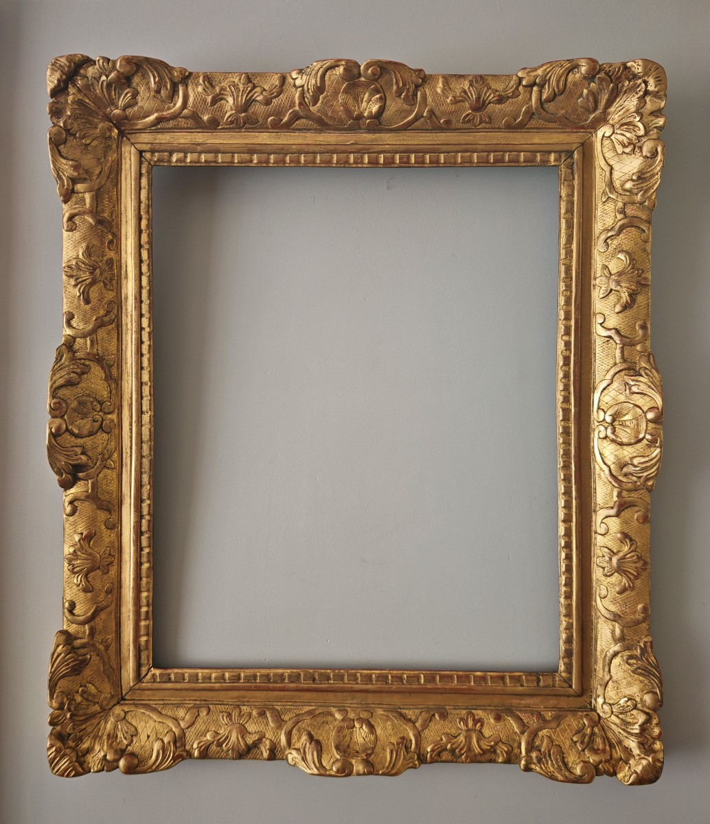 Louis XIV Period Frame, Gilded With Gold Leaf