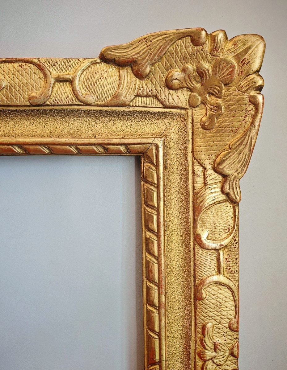 Louis XIV Period Frame, Gilded With Gold Leaf-photo-2