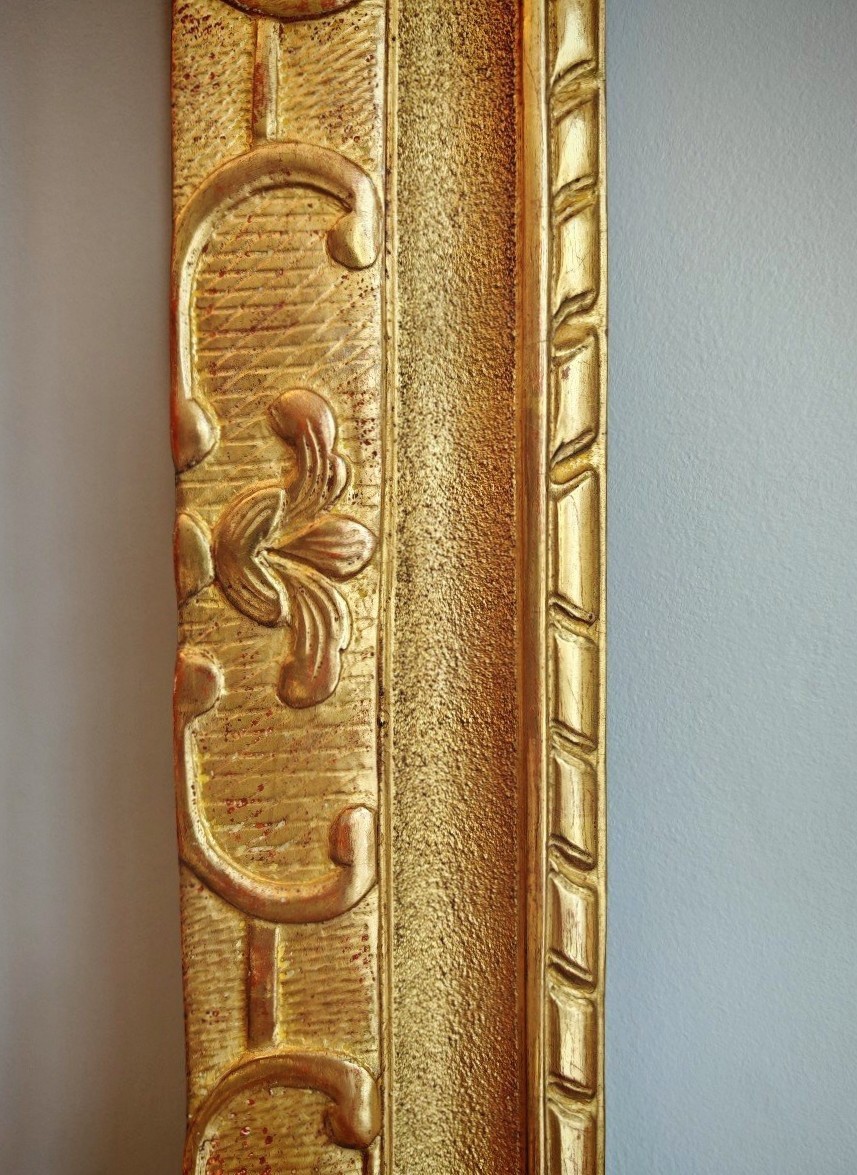 Louis XIV Period Frame, Gilded With Gold Leaf-photo-1