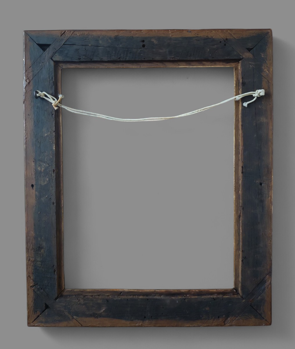 Cadre d'époque Louis XIV Doré à La Feuille d'Or-photo-2