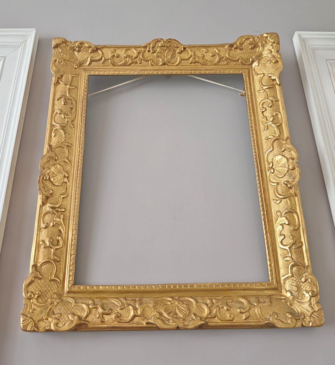 Cadre d'époque Louis XIV Doré à La Feuille d'Or-photo-1