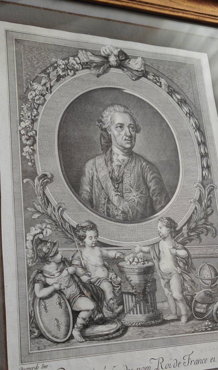 Engraving Of A Portrait Of Louis XV-photo-1
