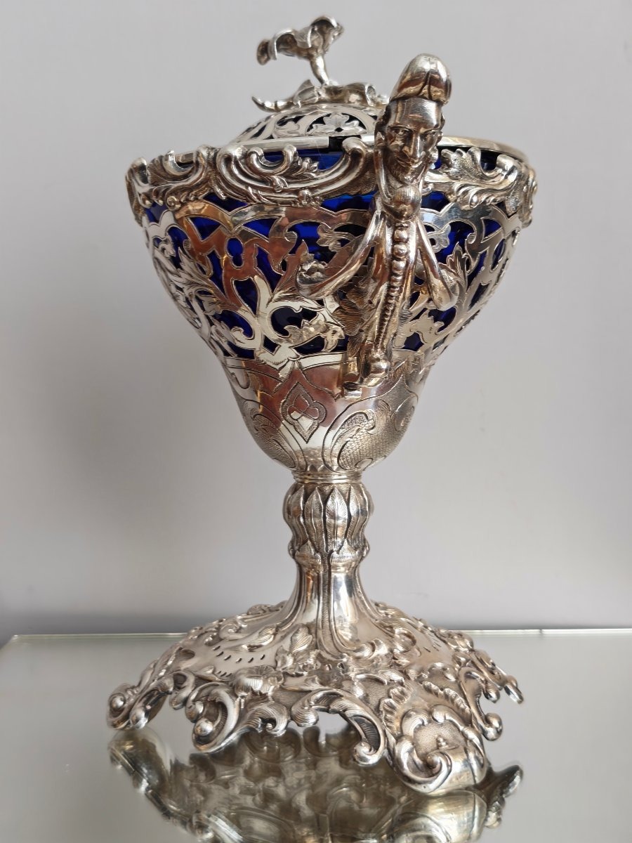 CAVIER À CAVIAR EN ARGENT RUSSE — RUSSIE IMPÉRIALE — ALEXANDER TILLANDER — -photo-2