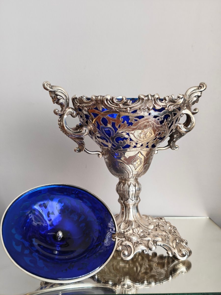 CAVIER À CAVIAR EN ARGENT RUSSE — RUSSIE IMPÉRIALE — ALEXANDER TILLANDER — -photo-3