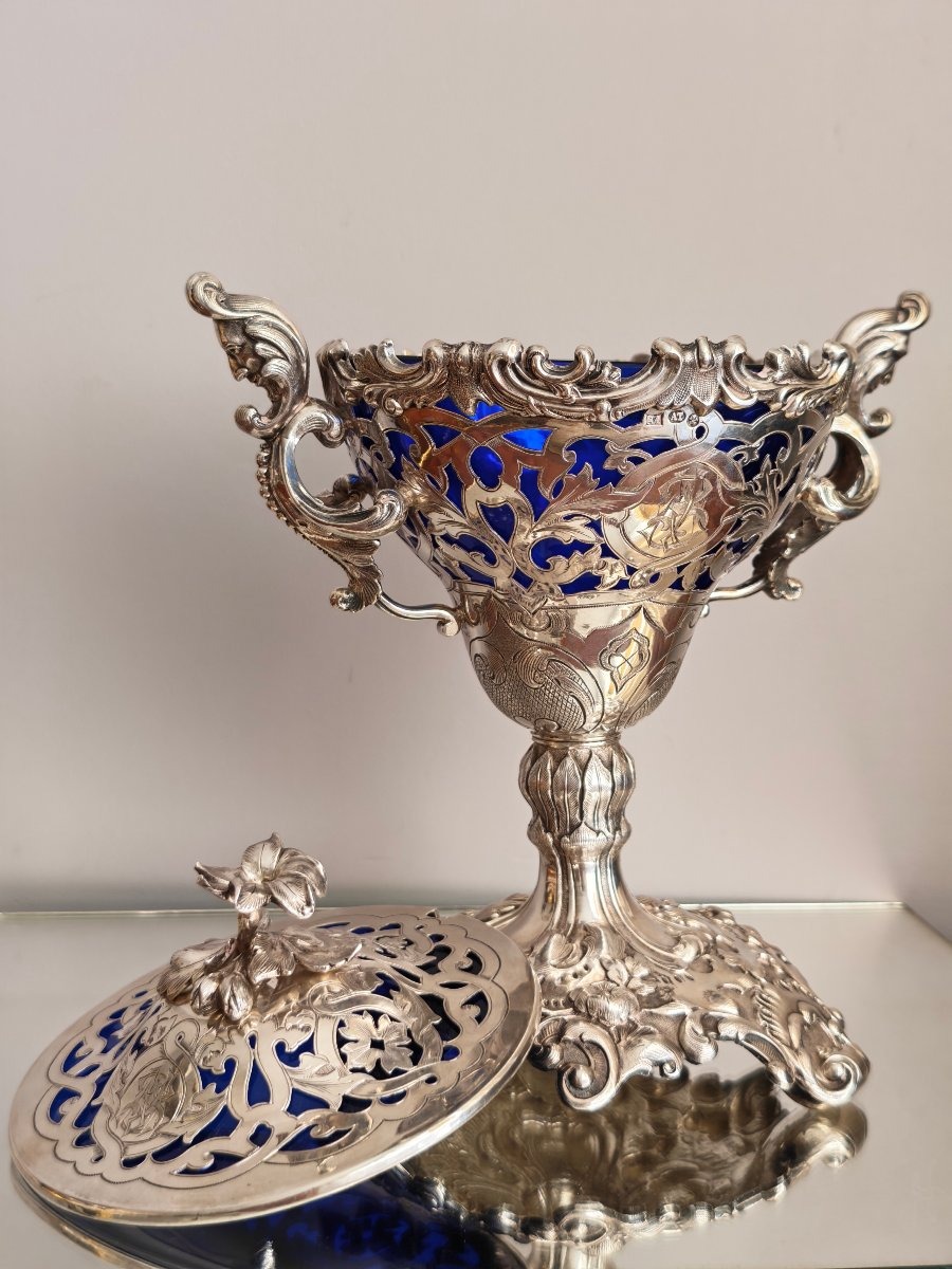 CAVIER À CAVIAR EN ARGENT RUSSE — RUSSIE IMPÉRIALE — ALEXANDER TILLANDER — 