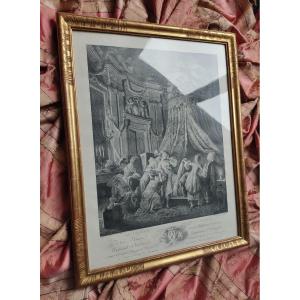 Paire de gravures XVIIIe Le billet doux et Le couché de la mariée.