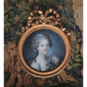 École française du XVIIIe portrait d'Anne Charlotte de Lorraine
