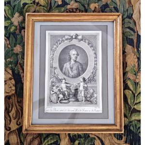 Gravure portrait de Louis XV