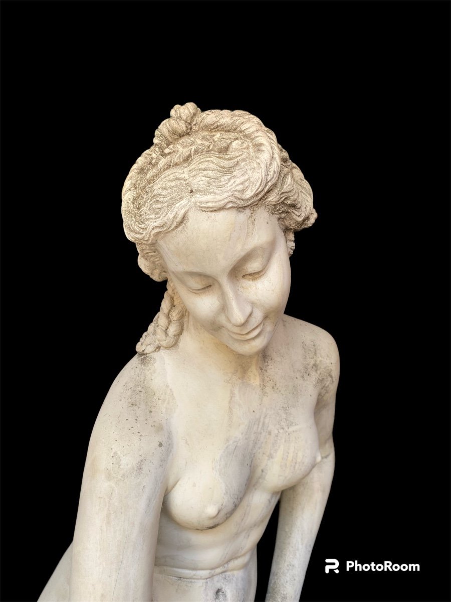 Superbe Sculpture Vénus Au Bain De Dal Torrione-photo-2