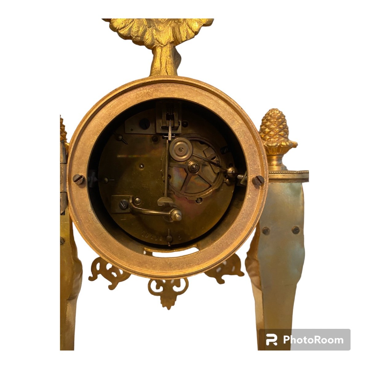 "pendule En Bronze Portique d'époque Empire "retour d'Egypte"'-photo-4