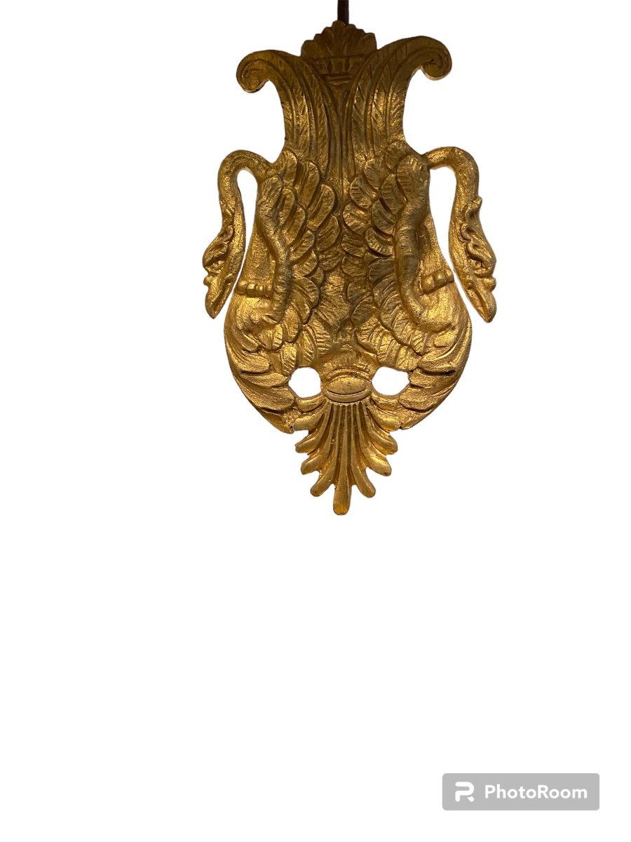 "pendule En Bronze Portique d'époque Empire "retour d'Egypte"'-photo-2