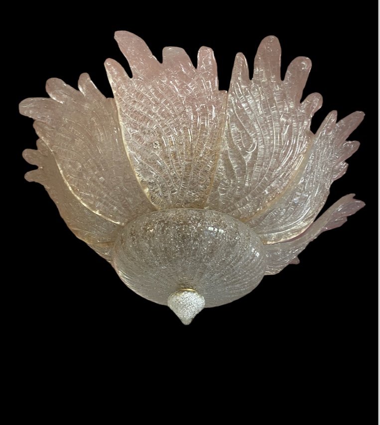 White Murano Glass Ceiling Chandelier-photo-4