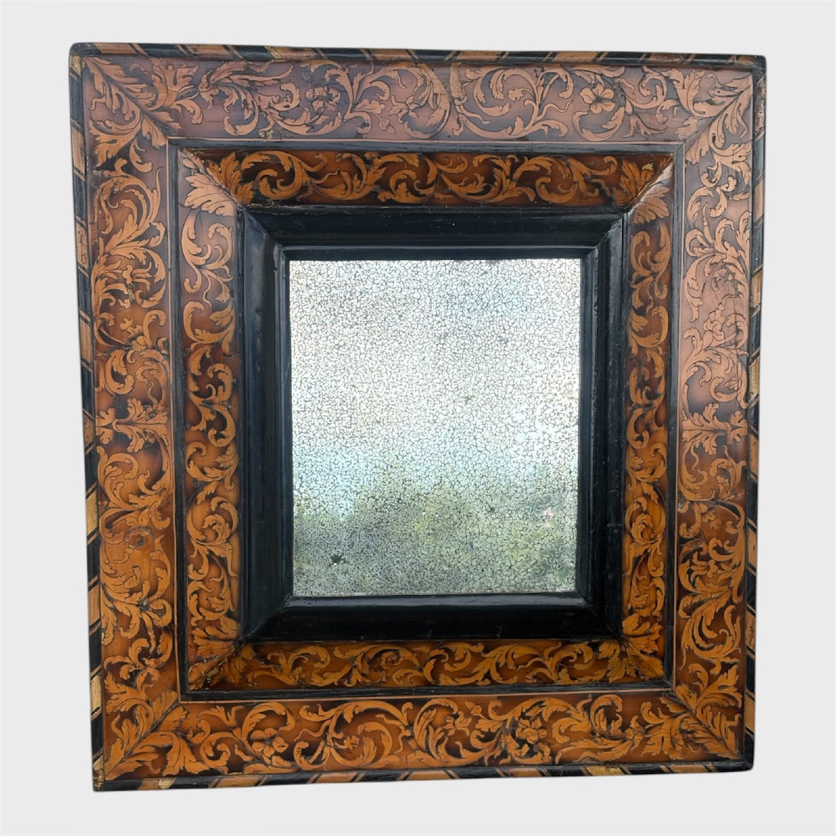 MIROIR D'ÉPOQUE LOUIS XIV  DE THOMAS HACHE, DÉBUT DU XVIIIe SIÈCLE