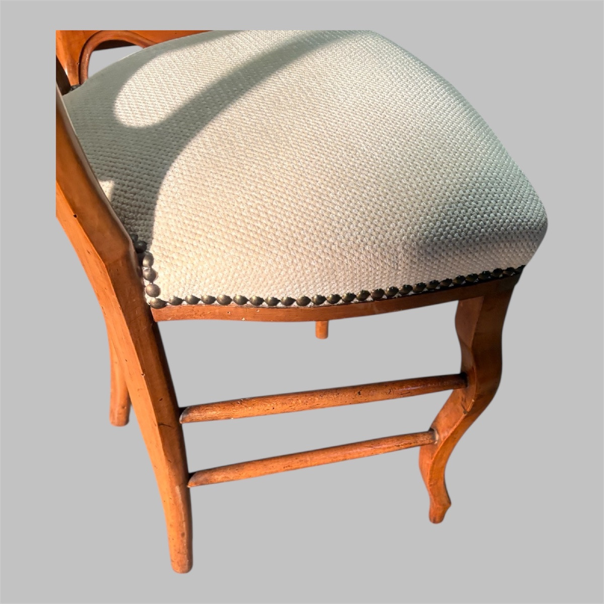 Six. Louis-philippe Lyre Chairs In Cherry Wood-photo-2
