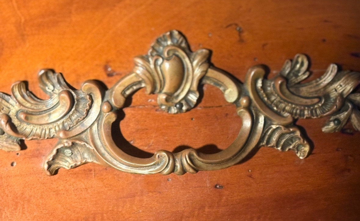 Commode d époque tombeau en  merisier -photo-1