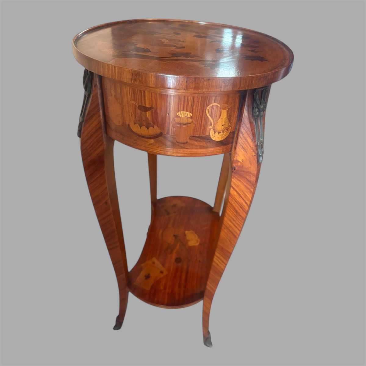 Dlg Topino, Petite Table De Salon En Marqueterie De Style Transition-photo-1