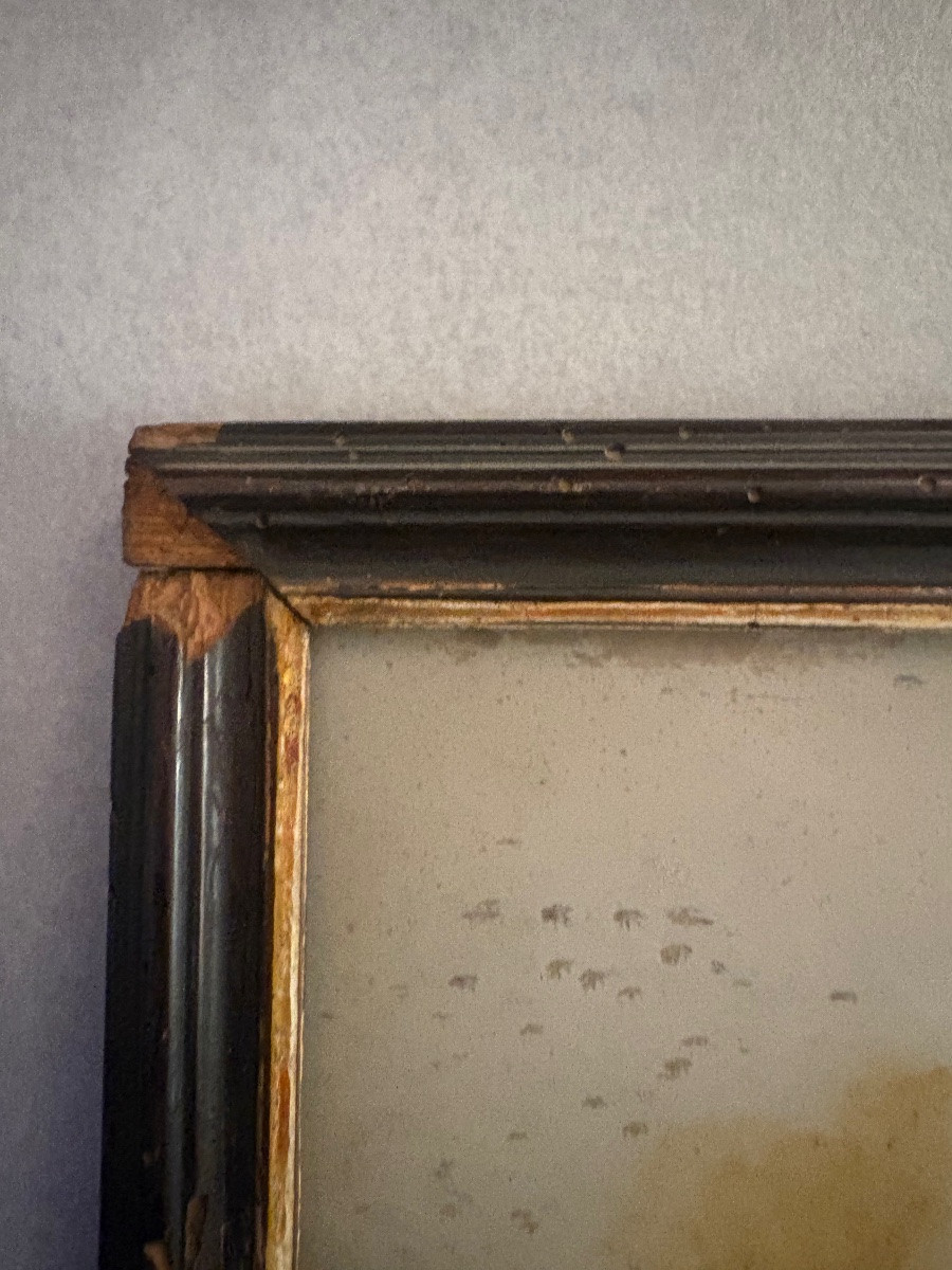 deux Fixer sous verre  époque 18e formant un pendent -photo-4