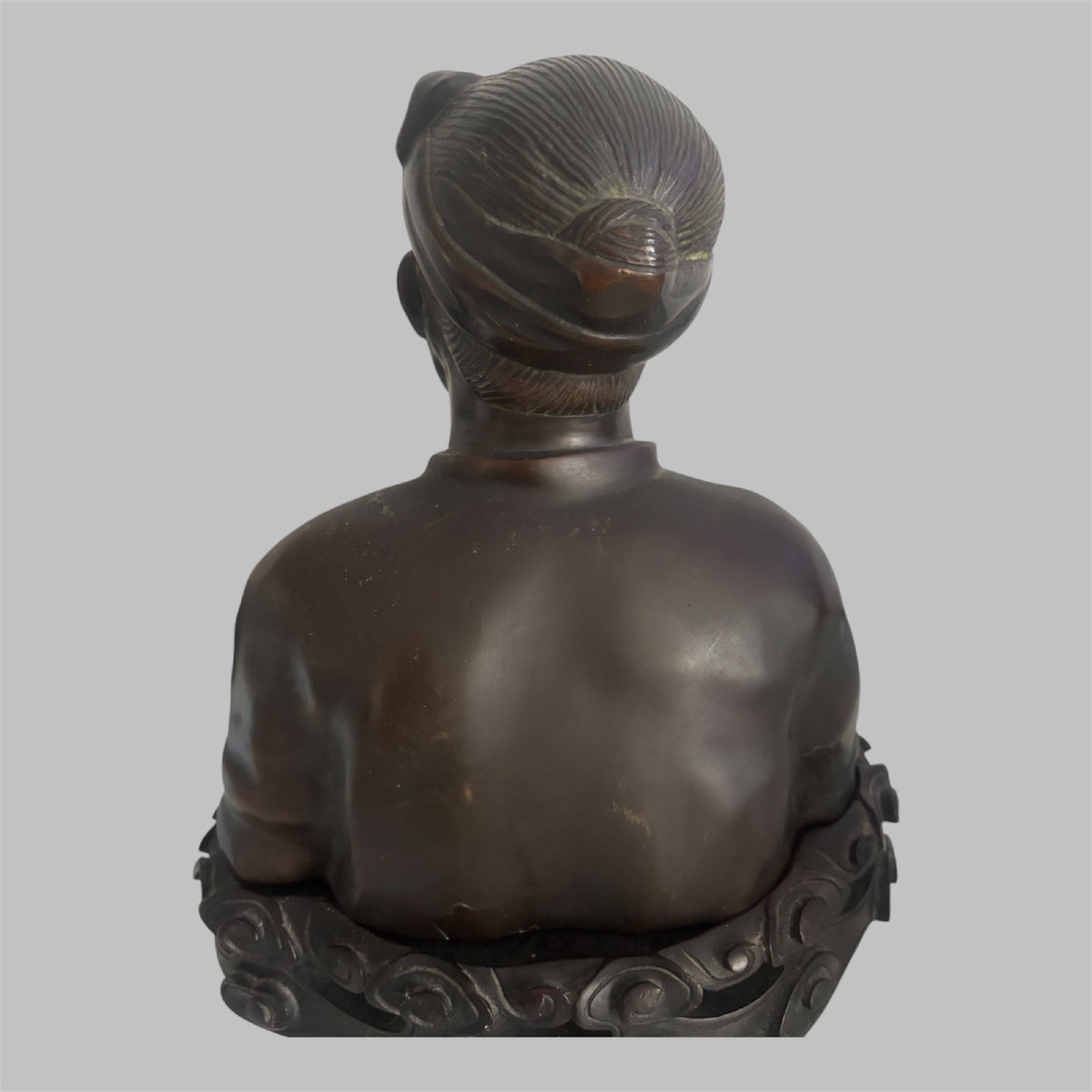 buste en bronze  VIETNAM, XXe  siècle en bronze patine brune -photo-4