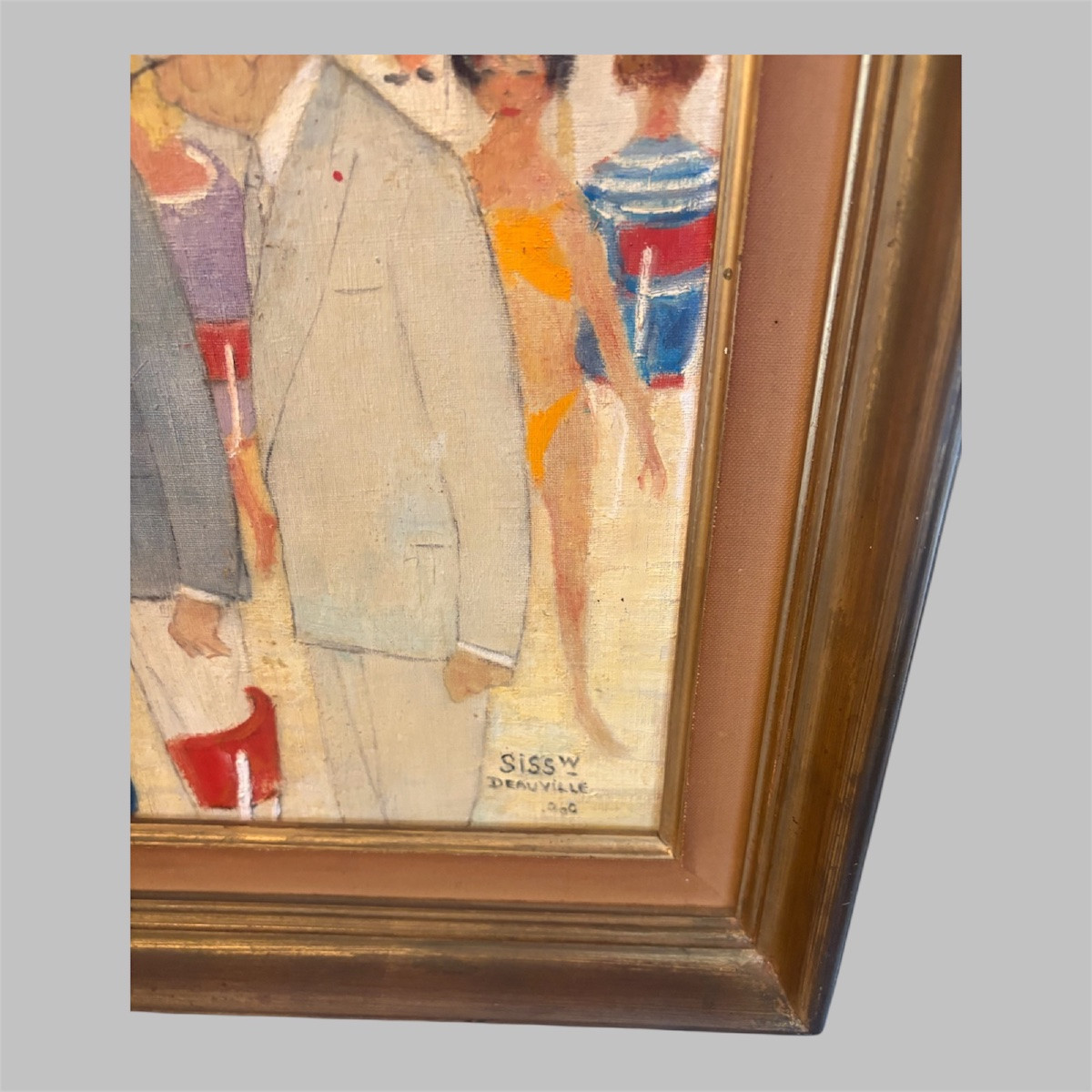 Paintings William Siss Scene Of Deauville-photo-2