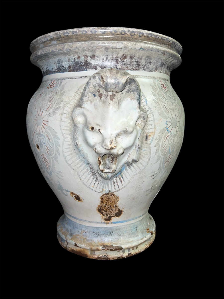 "Paire de Cache-pots En Fonte émaillée, Emaillerie Du Bourget, France, Vers 1875 / 1880"-photo-2