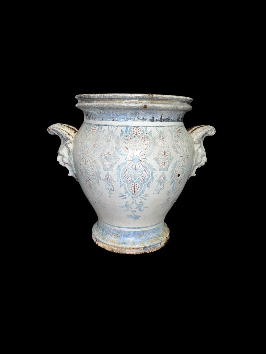 "Paire de Cache-pots En Fonte émaillée, Emaillerie Du Bourget, France, Vers 1875 / 1880"-photo-3