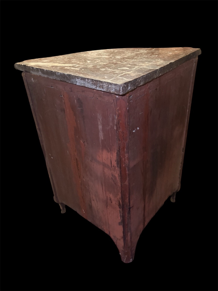 Encoignure Louis XV en Bois de Rose - Estampillée François GARNIER - XVIIIe siècle-photo-4