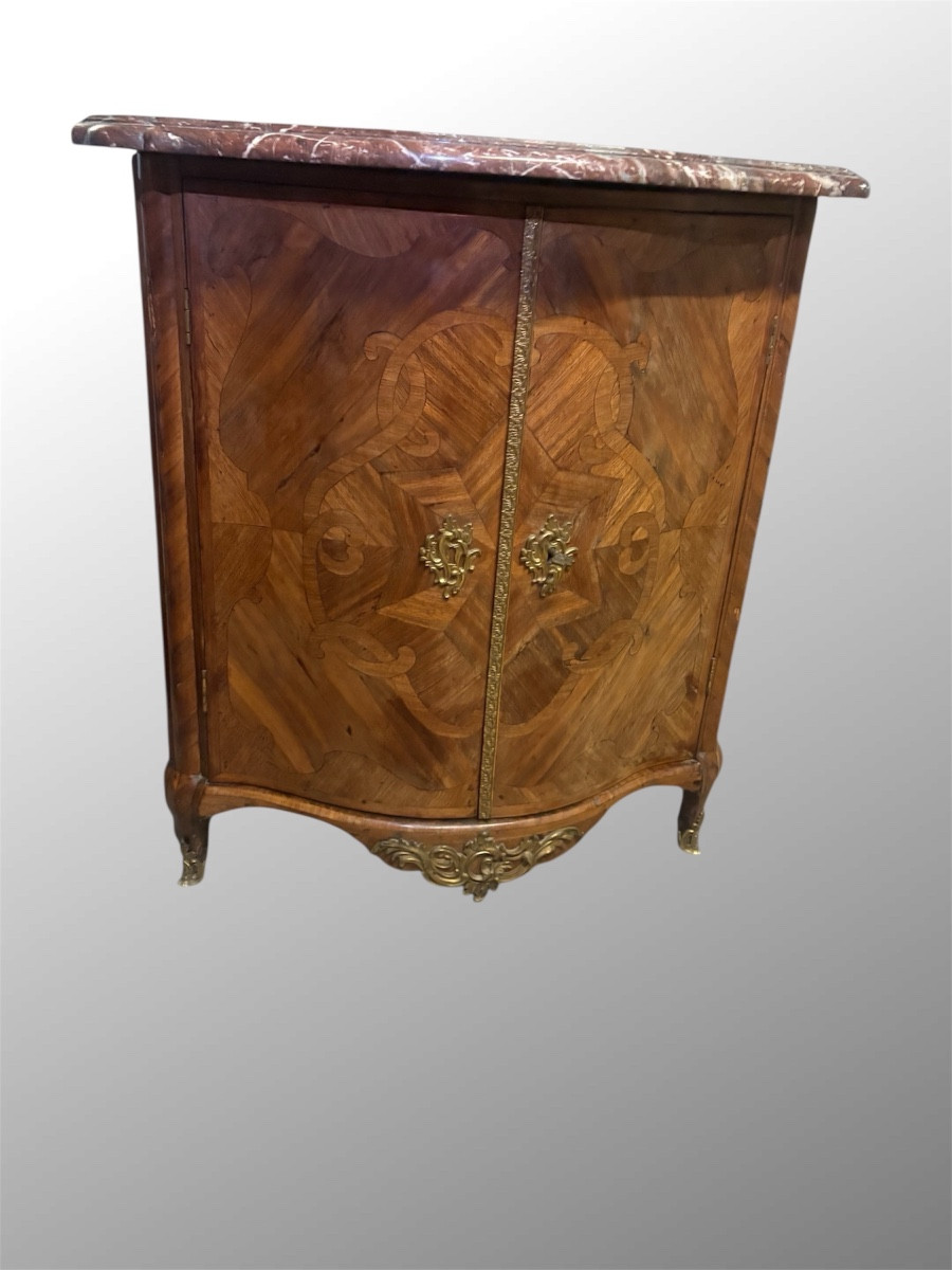 Encoignure Louis XV en Bois de Rose - Estampillée François GARNIER - XVIIIe siècle