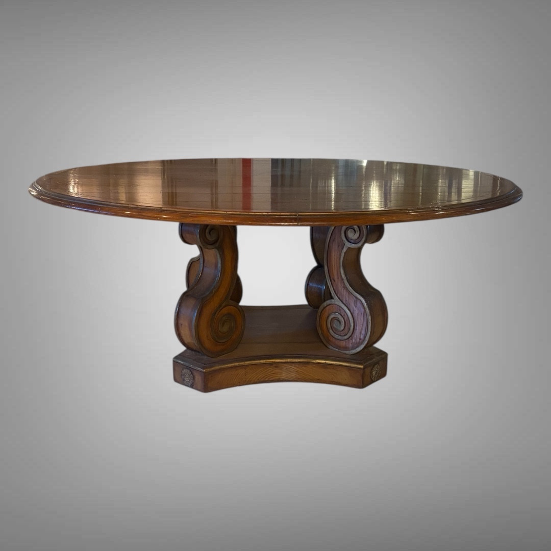 Gueridon Round Oak Table
