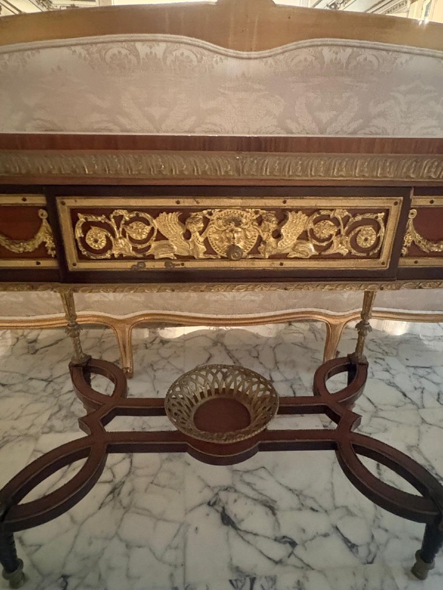 Louis XVI Style Table, After A Model By Weisweiller.-photo-1