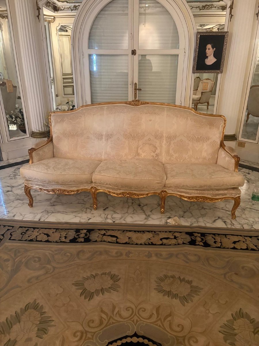 Gilded Wood Sofa-photo-2