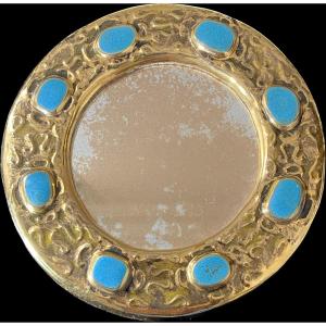 Round Ceramic Mirror - F. Lembo.