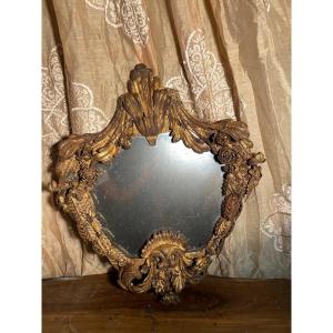 Old Golden Metal Mirror