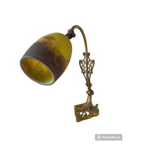 Lampe De Bureau En Bronze  Art Nouveau 