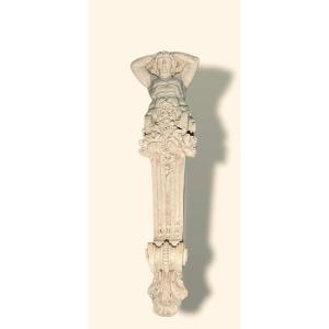 Plaster Caryatid – Monumental Architectural Piece