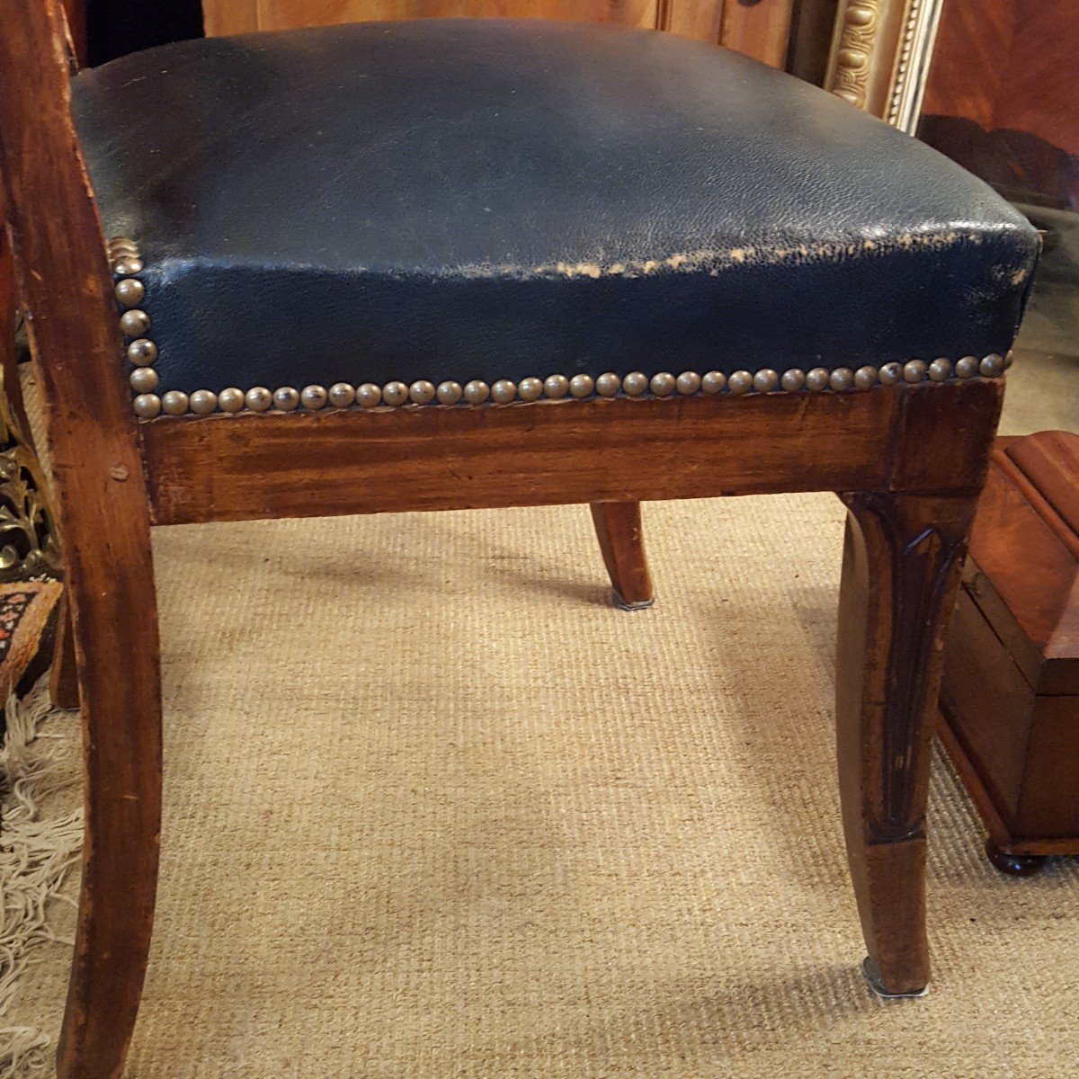 Three Stamped Louis XVI Chairs -photo-3