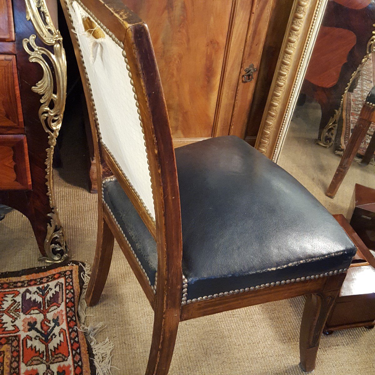 Three Stamped Louis XVI Chairs -photo-4