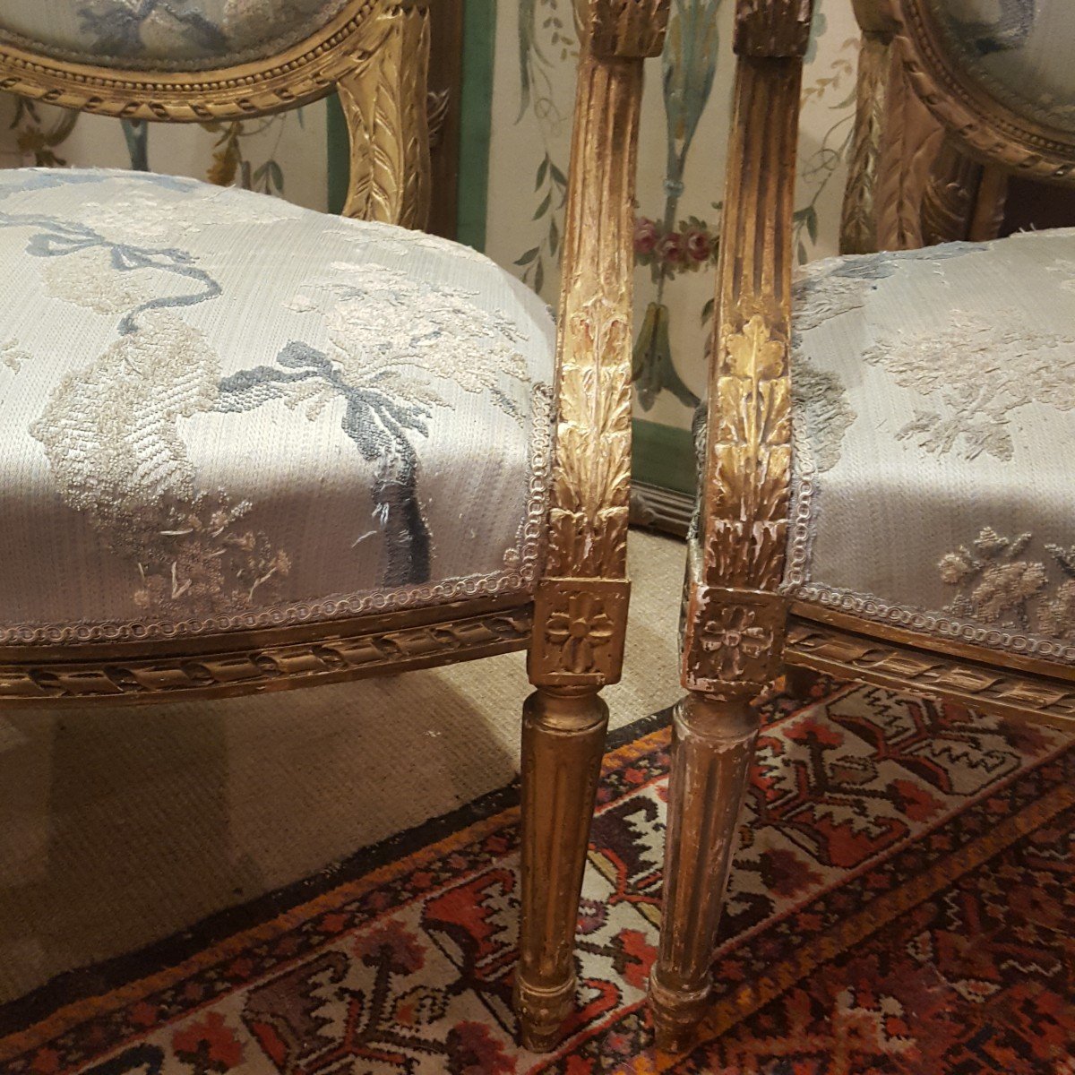 Paire De fauteuils Médaillon Louis XVI-photo-3