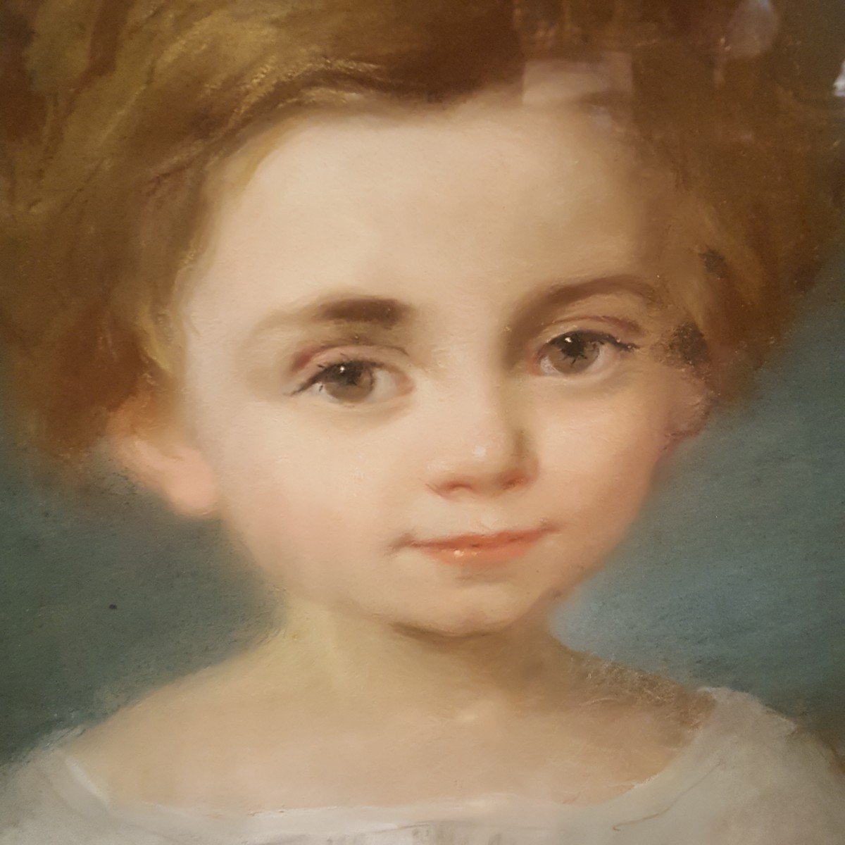 Portrait d'Enfant XIXème Pastel-photo-4