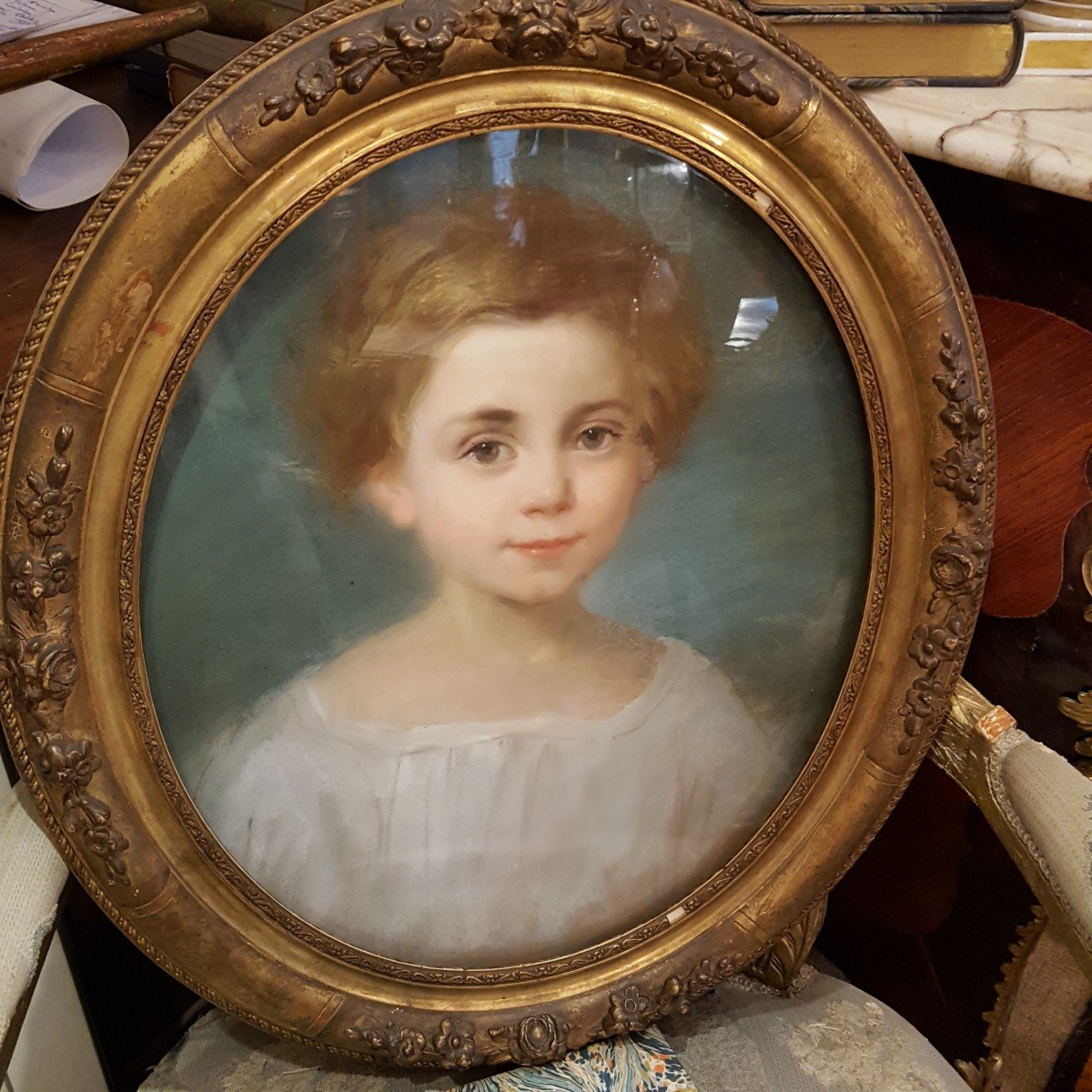 Portrait d'Enfant XIXème Pastel