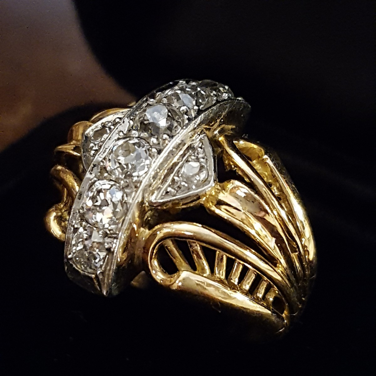 Bague Art Déco Or Et Brillants