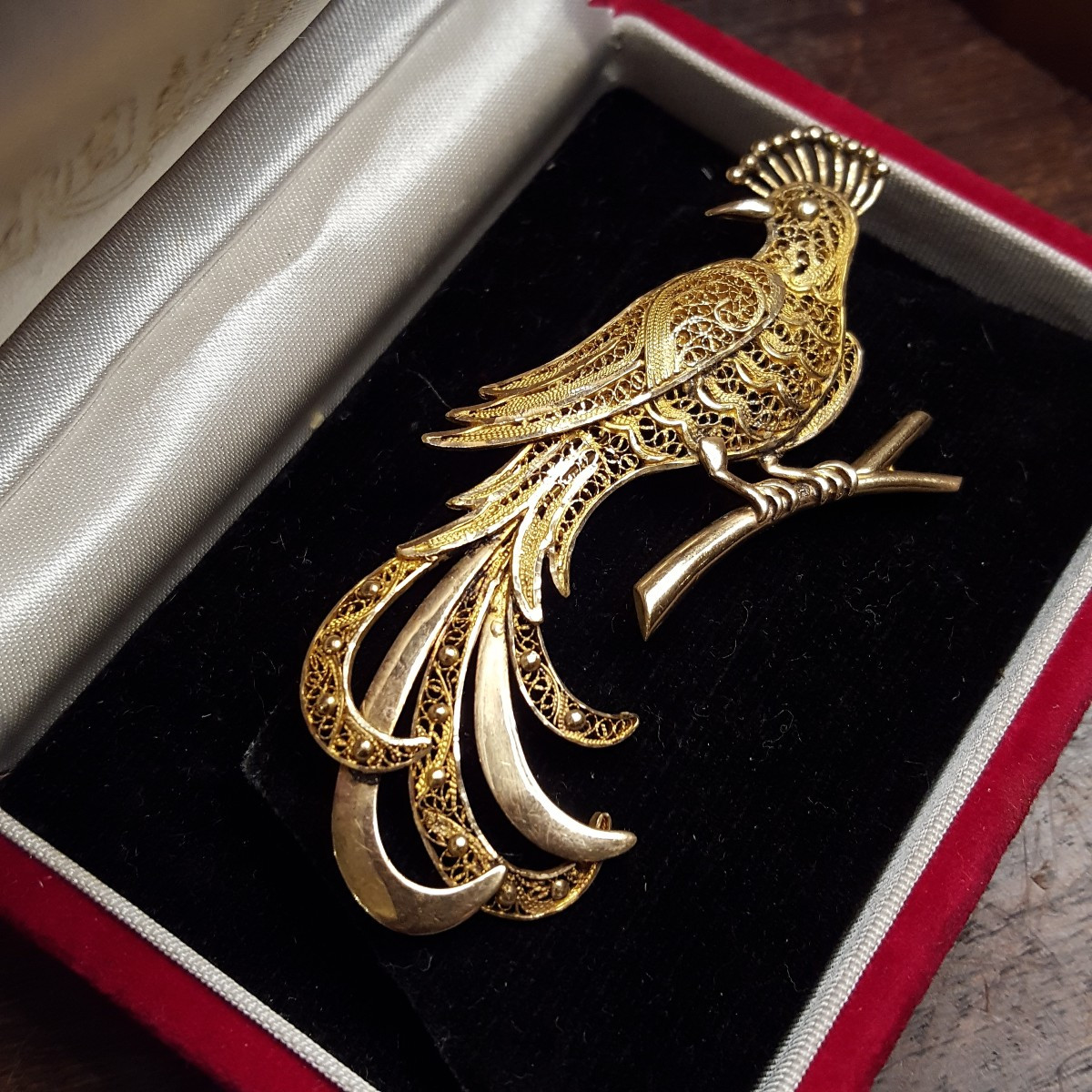 Bird Of Paradise Gold Brooch